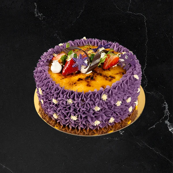 Ube Crème Brûlée Cake