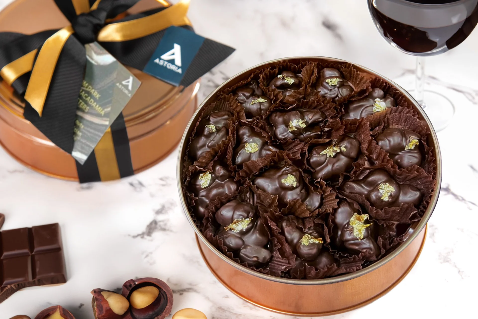 Premium Dark Chocolate Macadamia Nut Clusters